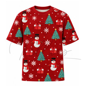 T-shirt de Noël pour homme de qualité supérieure, sur mesure, nouveau style, en coton respirant, de bonne qualité - Product Image 1
