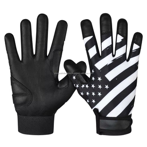Custom Printed Baseball Batting Gloves Genuine Leather Grip Softball Training Sports Gloves Bulk Wholesale OEM Factory - Product Image 4