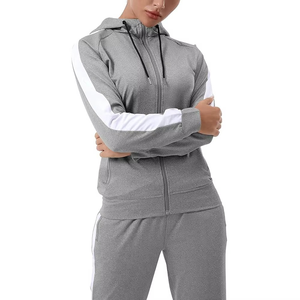 ชุดวอร์มผู้หญิงสไตล์วินเทจผ้าฝ้ายแท้ 100% สำหรับฤดูหนาว เสื้อแจ็คเก็ตมีเชือกผูกและกางเกงขายาว ชุดลำลองสปอร์ตทันสมัย - Product Image 1