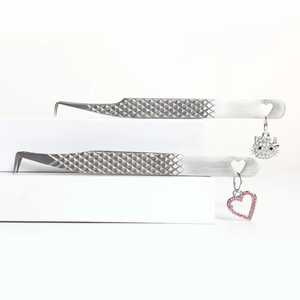 Pinzas de Precisión para Extensión de Pestañas, Hechas a Mano, de Acero Inoxidable, para Volumen, Personalizables - Product Image 1