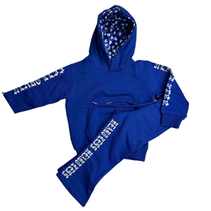 Tenues personnalisées pour tout-petits, ensembles de survêtements à fermeture éclair en coton et polyester pour enfants, sweats à capuche à fermeture éclair pour garçons et filles - Product Image 3