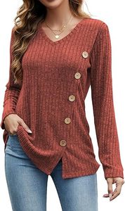 Pulls pour femmes tendance 2026, chemises à manches longues, sweat-shirts légers, tuniques amples - Product Image 2