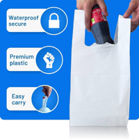 Sacs en plastique recyclables en PEHD à soufflets latéraux, résistants à la déchirure, imperméables, avec poignée gilet, pour emballage polyvalent, fabrication OEM, fournis directement par l'usine