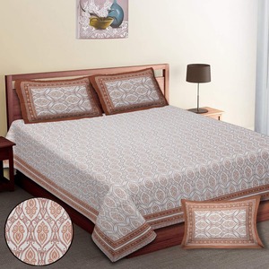 Ensemble de taies d'oreiller en coton imprimé floral classique, 7 pièces, 400TC, pour usage domestique, sans plis, VILAKSH ENTERPRISES Rajasthan - Product Image 1