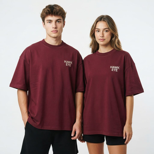 เสื้อยืดโอเวอร์ไซส์ผ้าฝ้ายคอกลมน้ำหนักเบาสำหรับผู้หญิงและผู้ชาย สั่งทำได้ พิมพ์ลายได้ ปักลายได้ รับผลิตแบรนด์ส่วนตัว - Product Image 4