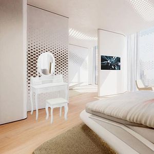 Mobiletto Portagioie Bianco con Specchio Singolo, Toeletta per Trucco - Product Image 3