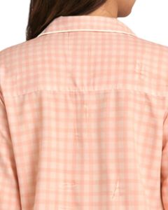 ชุดนอนผู้หญิงลายพีชลายตามสั่งแบบติดกระดุมชุดนอนผ้าฝ้ายเนื้อนุ่มระบายอากาศได้ดีชุดเสื้อผ้าสำหรับใส่ในเลานจ์สองชิ้น - Product Image 3