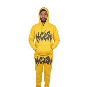 ชุดวอร์มเทคฟลีซ 2 ชิ้น สำหรับผู้ชาย แบบสั่งทำพิเศษ สำหรับฤดูใบไม้ร่วงและฤดูหนาว ชุดวอร์มผู้ชายแบบใหม่ แห้งเร็ว ระบายอากาศได้ดี - Product Image 1