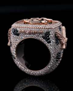 Custom Hip Hop 925 Sterling Silver VVS Moissanite Prong Setting Engagement Bling Iced <b>Initial</b> Letter Championship <b>Ring</b> Unisex - Product Image 3