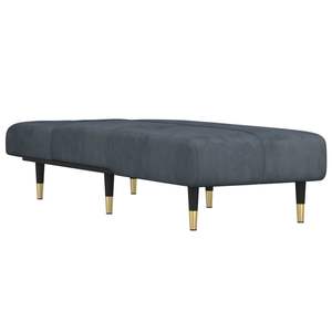 Chaise longue en velours gris foncé 21,7 po x 55,1 po x 27,6 po, taille élégante pour le confort et le style - Product Image 3