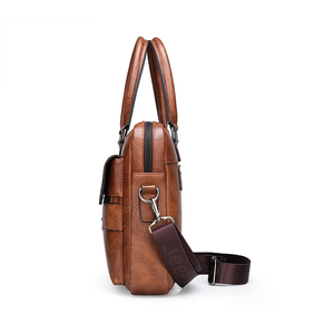 Sac de bureau grande capacité en cuir de vachette marron, multifonctionnel et portable, pour ordinateur portable – Vente en gros - Product Image 3