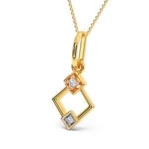 Collar con Colgante de Diamante en Forma de Rombo Geométrico Calado - Product Image 3
