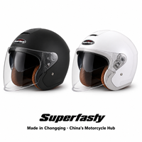 Casque de moto demi-face unisexe compatible avec tous les modèles, fermeture rapide, coque en ABS, toutes saisons, protection pour les trajets quotidiens