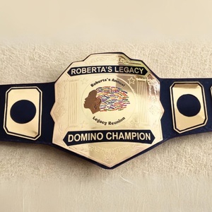 Ceinture de championnat personnalisée de luxe avec logo personnalisé, plaques dorées ornées, ceinture de trophée de vainqueur en cuir véritable - Product Image 3