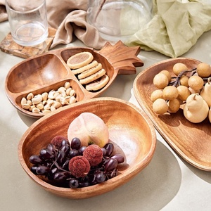 Bandeja ovalada de madera de Acacia más vendida, vajilla de comedor para el hogar, bandeja de madera de excelente calidad para servir alimentos - Product Image 2