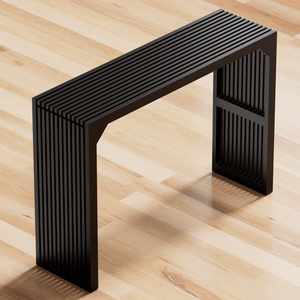 46\" Solid Wood <b>Narrow</b> <b>Console</b> <b>Table</b> in Black for Living Room or Foyer - Product Image 5