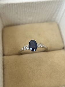 Bague en saphir bleu royal, saphir naturel, bague de fiançailles en saphir bleu, cadeau pour un être cher, bijoux - Product Image 5