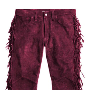 New Arrival Custom Logo And Color Men <b>Fringe</b> Suede Leather Pants Western Cowboy Pants Low Moq <b>Top</b> Selling Fashion Wear - Product Image 4