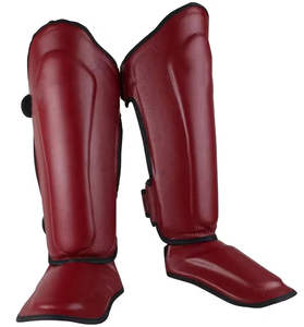 Protège-tibias en cuir véritable de qualité supérieure pour arts martiaux, entraînement de combat, MMA, kick-boxing, Muay Thai - Product Image 4