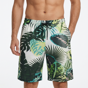 <b>Men's</b> Print Board <b>Shorts</b> Quick Dry Mid Waist Drawstring Casual <b>Swim</b> Trunks Green Black <b>Patterned</b> Polyester - Product Image 6
