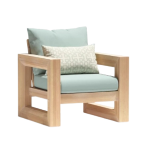 Moder <b>Sofa</b> Outdoor with Cushion Teak Wood Frame for Patio and Outdoor Furniture Natural Teak <b>Sofa</b> Chairs - Product Image 1