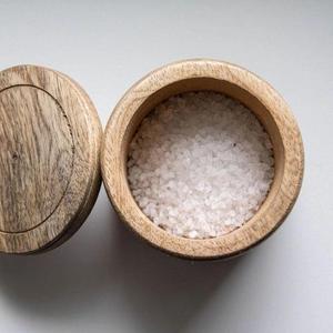 Classic Wooden Salt Cellar Magnetic Swivel Lid Handmade <b>Kitchen</b> Countertop Salt Box Natural Spice <b>Storage</b> Holder - Product Image 6