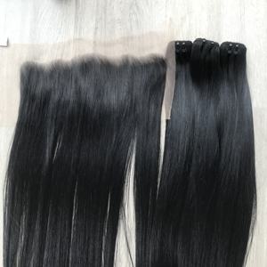 Directo de fábrica 100% Natural crudo sostenible sin procesar hueso virgen recto vietnamita extensiones de cabello humano suave HD excelente - Product Image 3