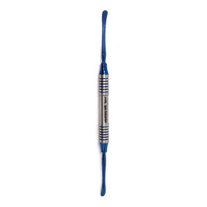 เครื่องมือผ่าตัดฟันแบบสองด้าน ยี่ห้อ Dental Elevator FREER สำหรับใส่รากเทียม ปลายแหลมและปลายทู่ ทำจากสแตนเลสสตีล ด้ามจับกลวงเคลือบไทเทเนียมสีน้ำเงิน - Product Image 5
