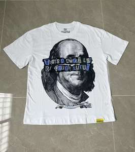 T-shirt à manches courtes en coton épais pour homme, coupe oversize, avec logo de marque de créateur, motif graphique vintage et impression premium - Product Image 3