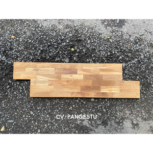 Panneaux muraux insonorisés en teck recyclé à motif géométrique moderne pour villas, divertissement et usage domestique - Product Image 6