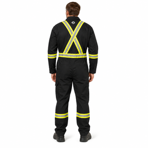 Flame Resistant Safety <b>Jackets</b> <b>Men</b> Reflective Workwear Coverall <b>Utility</b> Jumpsuit Long Sleeve Custom Logo Industrial Uniform USA - Product Image 2