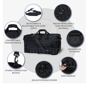 Custom Made High Quality Polyester Nylon Lining Foldable Eco-Friendly Gym Use Duffle <b>Bags</b> Zipper Closure Best Selling Pakistan - Product Image 5