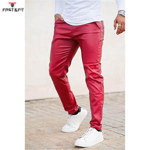 Pantalones de Cuero para Hombre, Ajustados, Casuales, de Moda, Impermeables, Elásticos, para Motocicleta, Estilo Urbano - Product Image 2