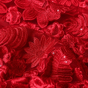 Wholesale Eco-Friendly Breathable Square Pattern Embroidery Knitted Lace Fabric Colorful Sequin Mesh <b>Material</b> for Party Bags - Product Image 6