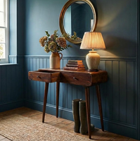 Table console en bois massif, table d'entrée, meuble artisanal rustique, table étroite pour entrée, décoration intérieure unique.