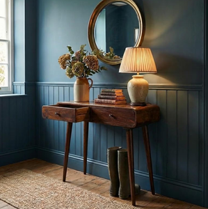 โต๊ะคอนโซลไม้จริงลดราคา โต๊ะทางเข้าบ้าน เฟอร์นิเจอร์ทำมือสไตล์เรียบง่าย โต๊ะทางเข้าบ้านทรงแคบ ของตกแต่งบ้านที่ไม่เหมือนใคร - Product Image 3