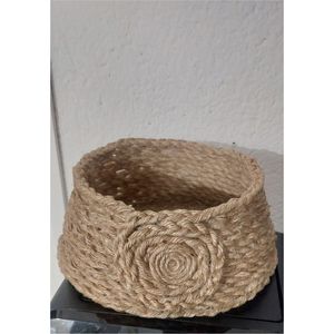 Handmade Natural Jute <b>Rope</b> <b>Basket</b> Decorative <b>Storage</b> Organizer for Home Decor Wholesale Rustic Boho Style Woven Rattan <b>Basket</b> - Product Image 1