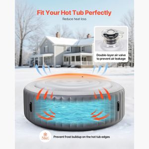 Copertura Isolante per Vasca Idromassaggio da 4,5 Piedi, Protezione Impermeabile per Vasche Gonfiabili, Coperture e Avvolgitori per Piscine - Product Image 5