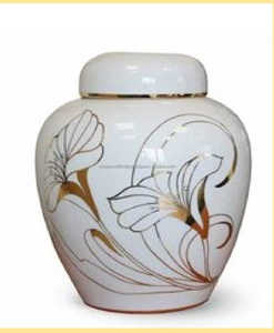 Urnas de Cremación Redondas de Aluminio con Diseño Floral, de Alta Calidad, Más Vendidas, para Cenizas Humanas - Product Image 1