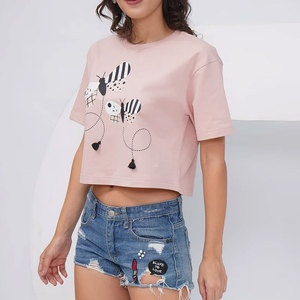 Breathable High Quality Best Service Soft Comfortable Fit Stylish New Design Best Supplier Street Wear Printed Women Crop Top - Product Image 4