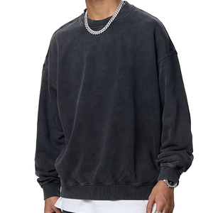 Sudadera Unisex Personalizada de Felpa Francesa Lavada para Invierno, Cuello Redondo Oversize, Hombros Caídos, Lista para Actividades al Aire Libre, Sudadera con Aberturas Laterales HECHA POR HS - Product Image 3