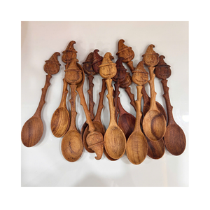 99 Gold Data Norah Cucharas de Madera Vintage - Utensilios de Cocina Multiusos Ecológicos y No Tóxicos con Acabado de Aceite de Coco - Product Image 2