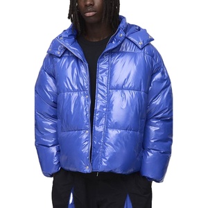 Chaqueta de Invierno Acolchada con Capucha Personalizada para Hombre de Talla Grande, Transpirable, Cortavientos, Estilo Urbano - Product Image 1