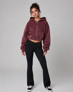 Sweat à capuche zippé surdimensionné en polaire pour femme, personnalisé, avec impression frontale numéro 23, séchage rapide, respirant, manches tombantes, streetwear d'hiver - Product Image 5