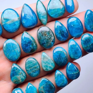 อะพาไทต์สีน้ำเงินนีออนธรรมชาติแบบคาโบชอง ขายส่งจำนวนมากสำหรับผู้จัดจำหน่าย - Product Image 2