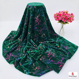 Tissu en velours imprimé à la feuille métallisée multicolore sur mesure, vêtements de luxe, textile de maison, fabricant de tissus personnalisés OEM ODM - Product Image 4