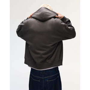 เสื้อฮู้ดดี้ผู้ชายแบบหนาพิเศษ พิมพ์ลายพัฟ 500 GSM ปี 2026 ขายส่ง ทรงโอเวอร์ไซส์ สั่งพิมพ์ลายได้ตามต้องการ เสื้อฮู้ดดี้ผ้าเฟรนช์เทอร์รี่หนาพิเศษ - Product Image 4