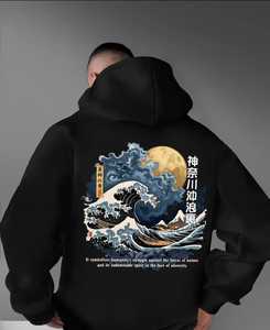 เสื้อฮู้ดดี้พรีเมียมสำหรับผู้ชาย เนื้อผ้านุ่มพิเศษ 100% ผ้าฝ้าย ปักลาย ประดับลูกปัด ย้อมสีพื้น พิมพ์ลายดิจิทัล ปรับแต่งได้ สำหรับฤดูหนาว - Product Image 5