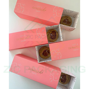 Scatola di Carta Ecologica per Fast Food, <span class=keywords><strong>Biscotti</strong></span>, Crêpe, Torte, Cioccolatini e Tartufi, Confezione per Catering con Inserto per Salse - Product Image 5