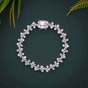 Luxury Round Brilliant Moissanite <b>Bracelet</b> GRA Certified Solid Gold <b>White</b> Fine Jewelry For Women Unique Style Jewelry - Product Image 4